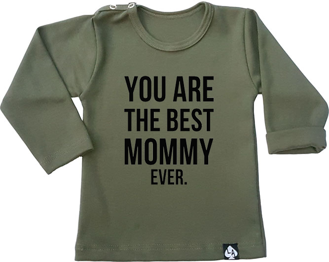 baby tshirt khaki mommy