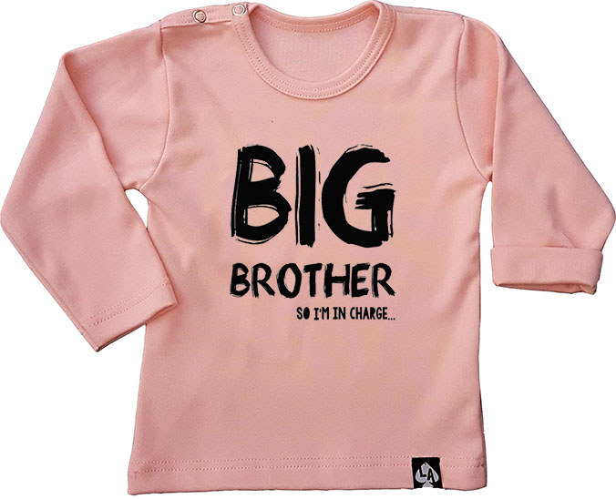 baby tshirt roze grote broer