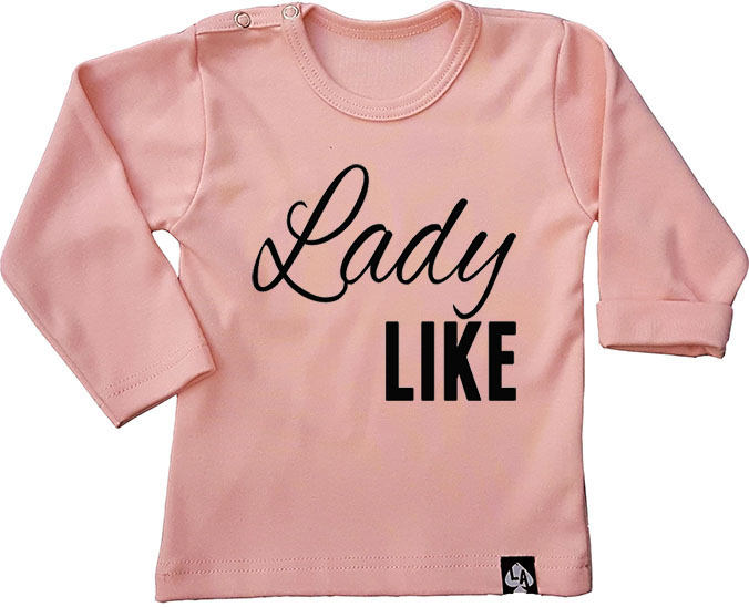 baby tshirt roze lange mouwen ladylike