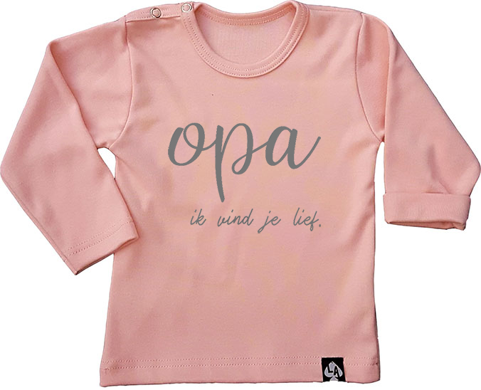 baby tshirt roze opa
