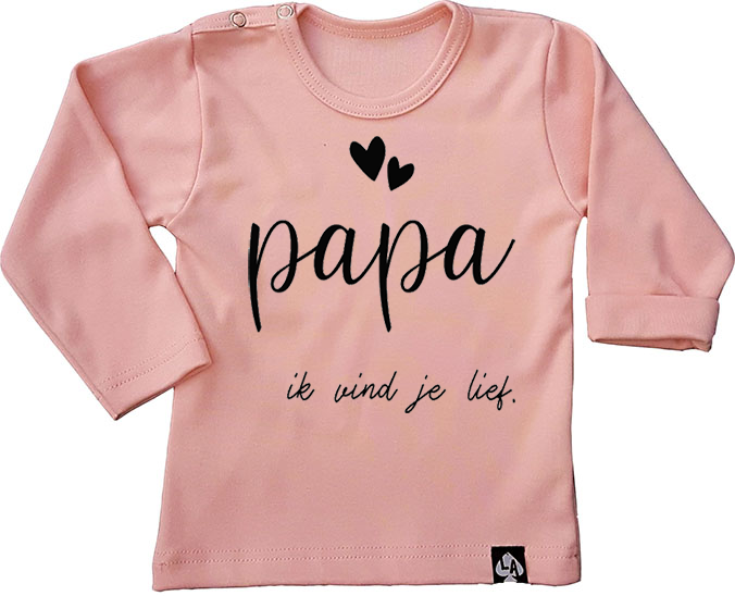 baby tshirt roze papa