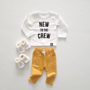 baby outfit new to the crew