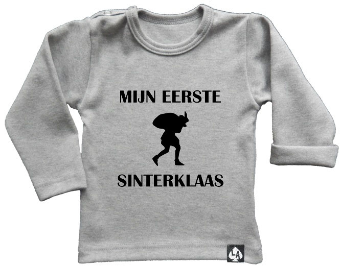 baby tshirt special eerste Sinterklaas grijs