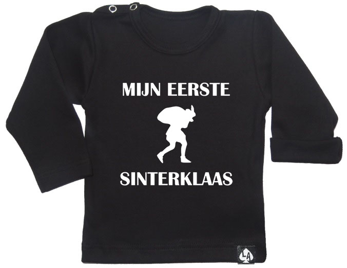 baby tshirt special eerste Sinterklaas zwart