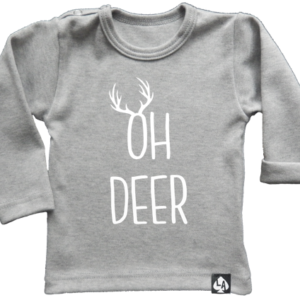 baby tshirt specials kerst oh deer grijs