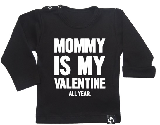 baby special valentine mommy is my valentine zwart